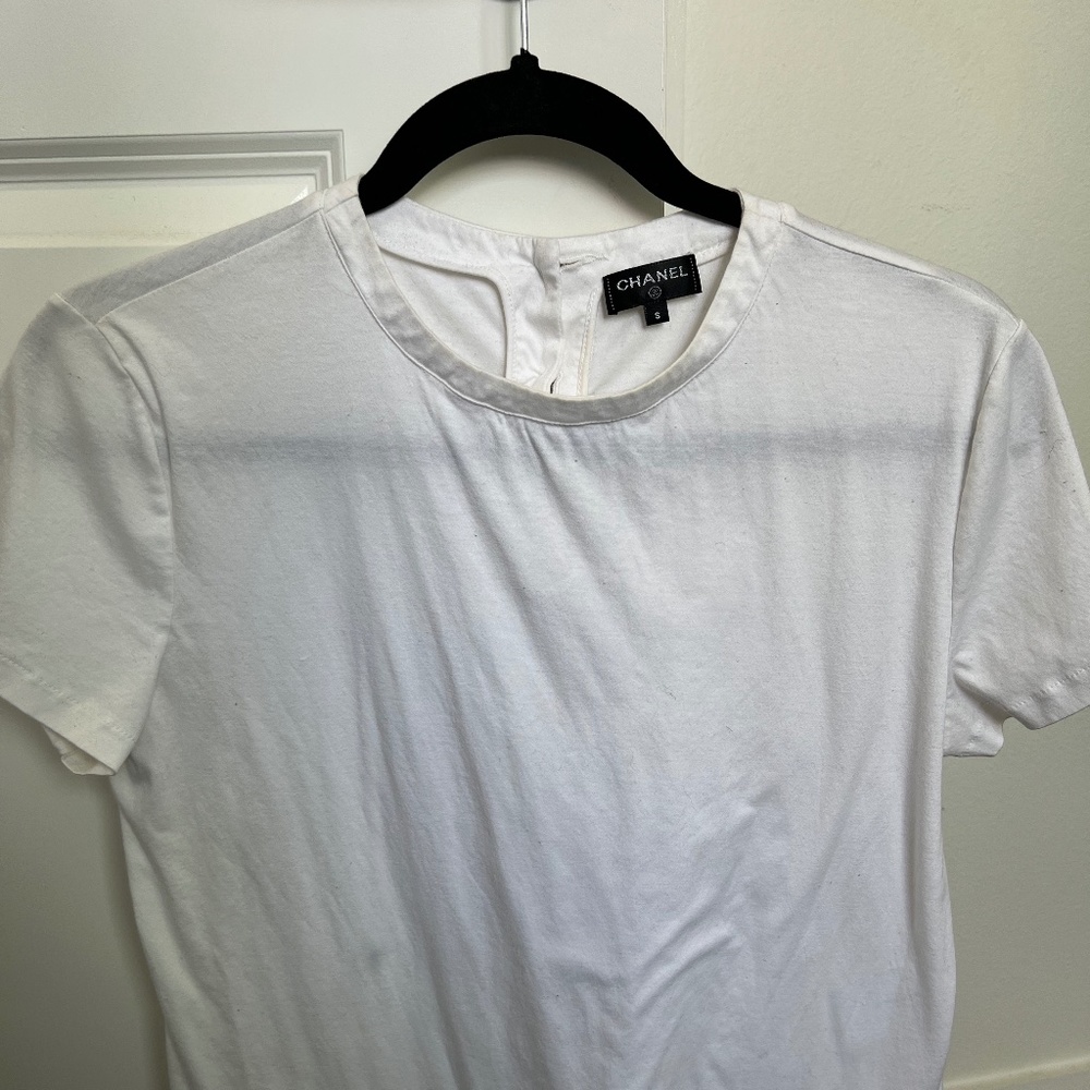 White Chanel Tshirt dress size small